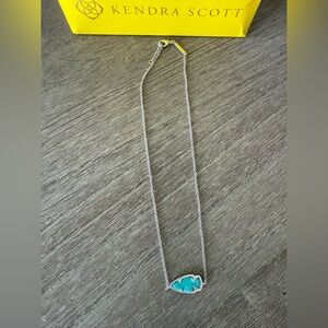 NWT rare Kendra Scott Skylie necklace from 2013 in turquoise and rhodium